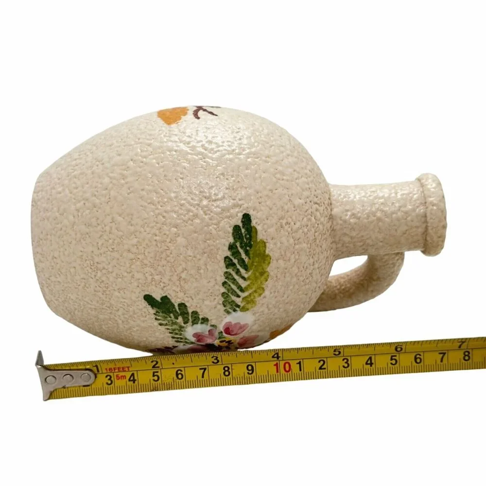 ⭐Rare Vintage CEAS CE.AS ALBISOLA ITALY Pottery Teapot Flowers Hand Painted 7 in